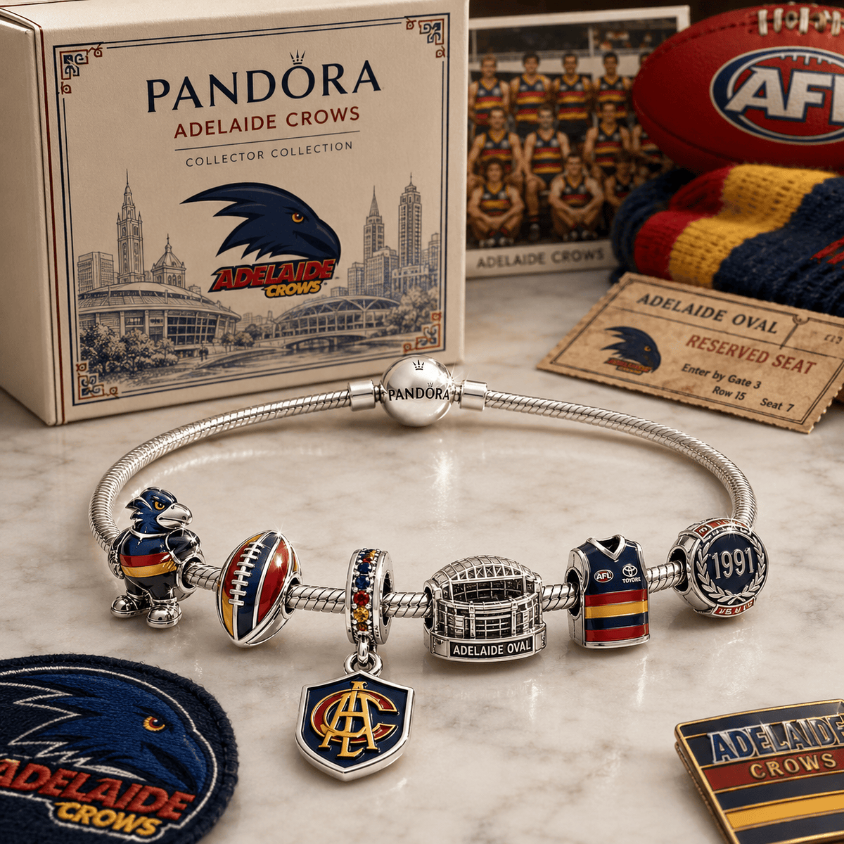 ADLC Silver Charm Bracelet Set PNPA