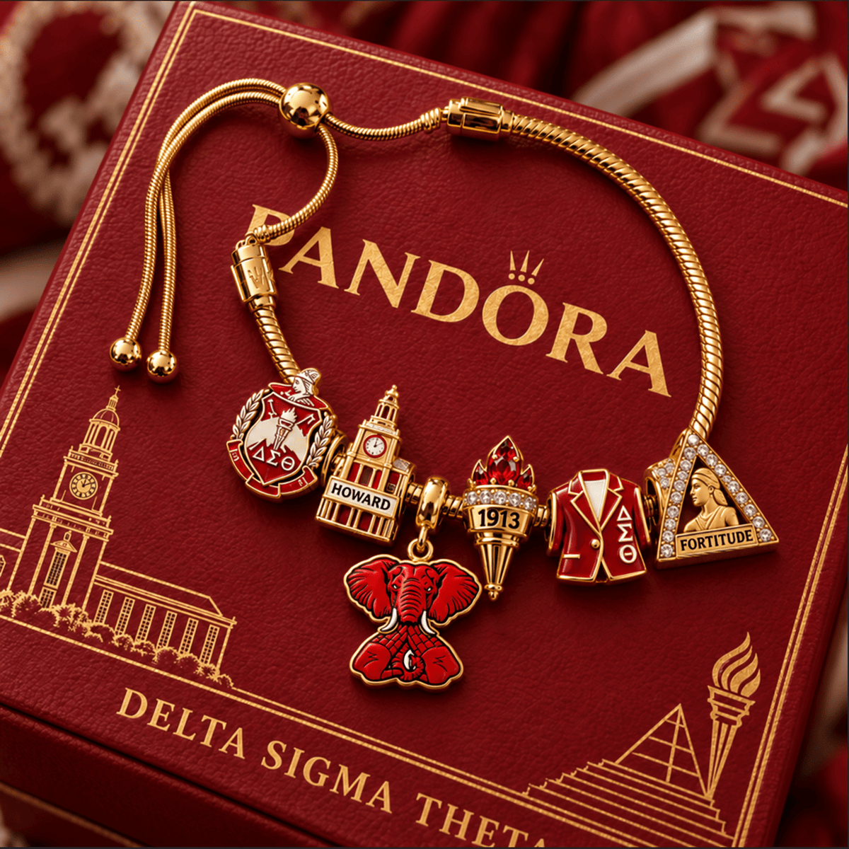 DST Silver Charm Bracelet Set NTVA