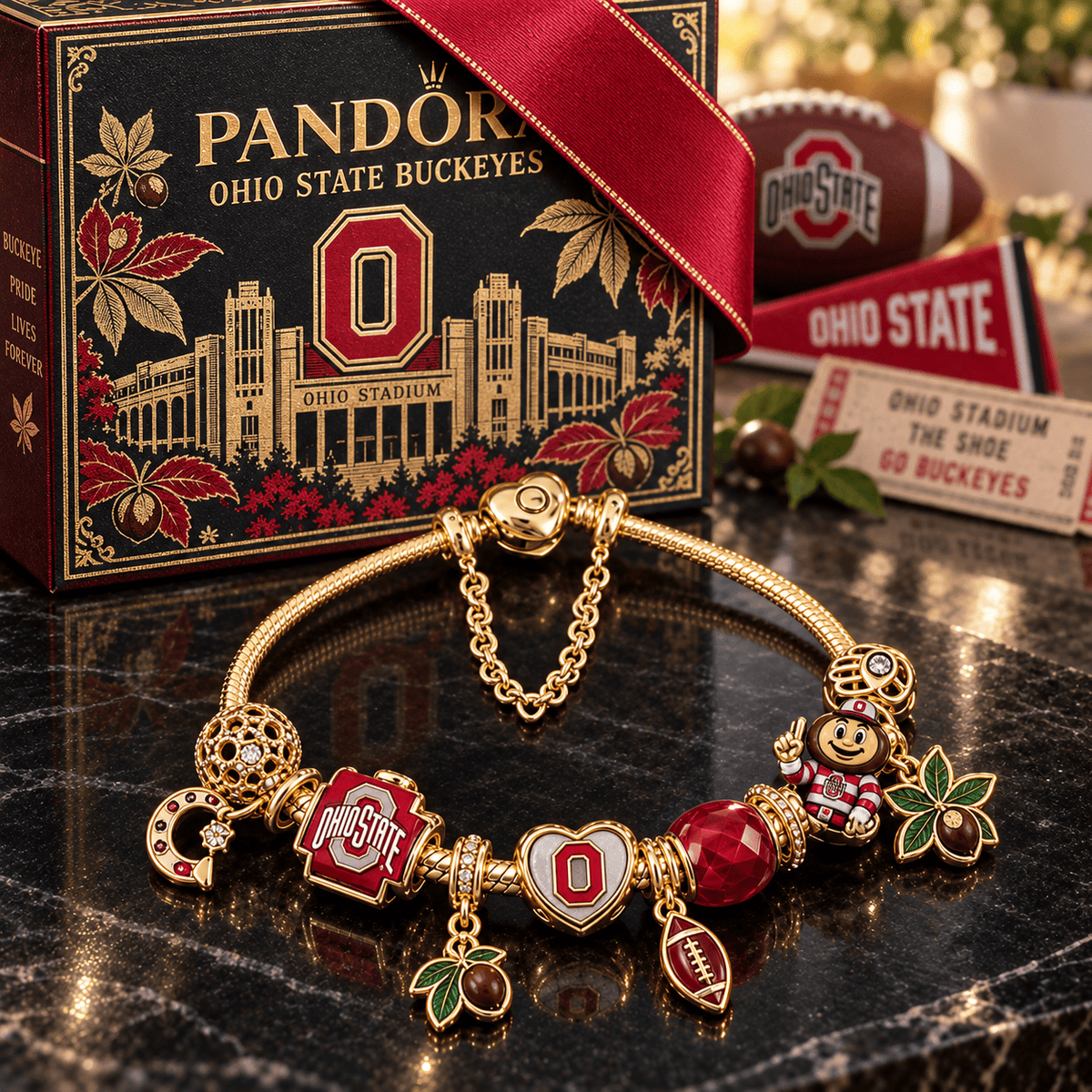 OSB Gold Charm Bracelet Set PTKL