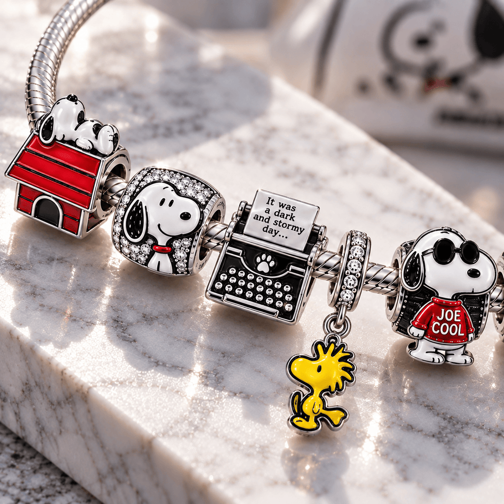 SNPY Silver Charm Bracelet Set PTT