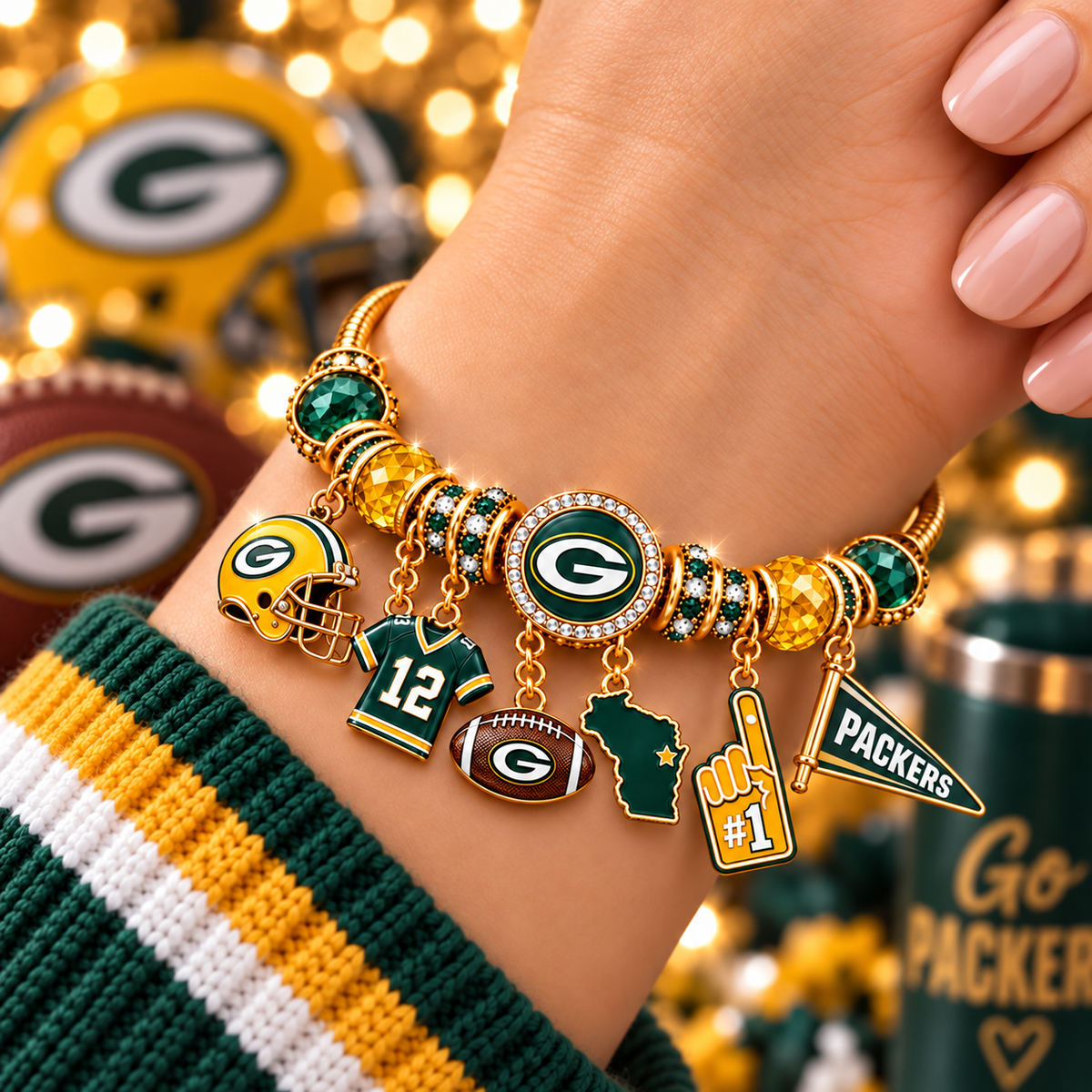 GBP Gold Charm Bracelet Set PNPA