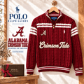 ACT PREMIUM Varsity Cable-Knit Quarter-Zip Sweater NHVH