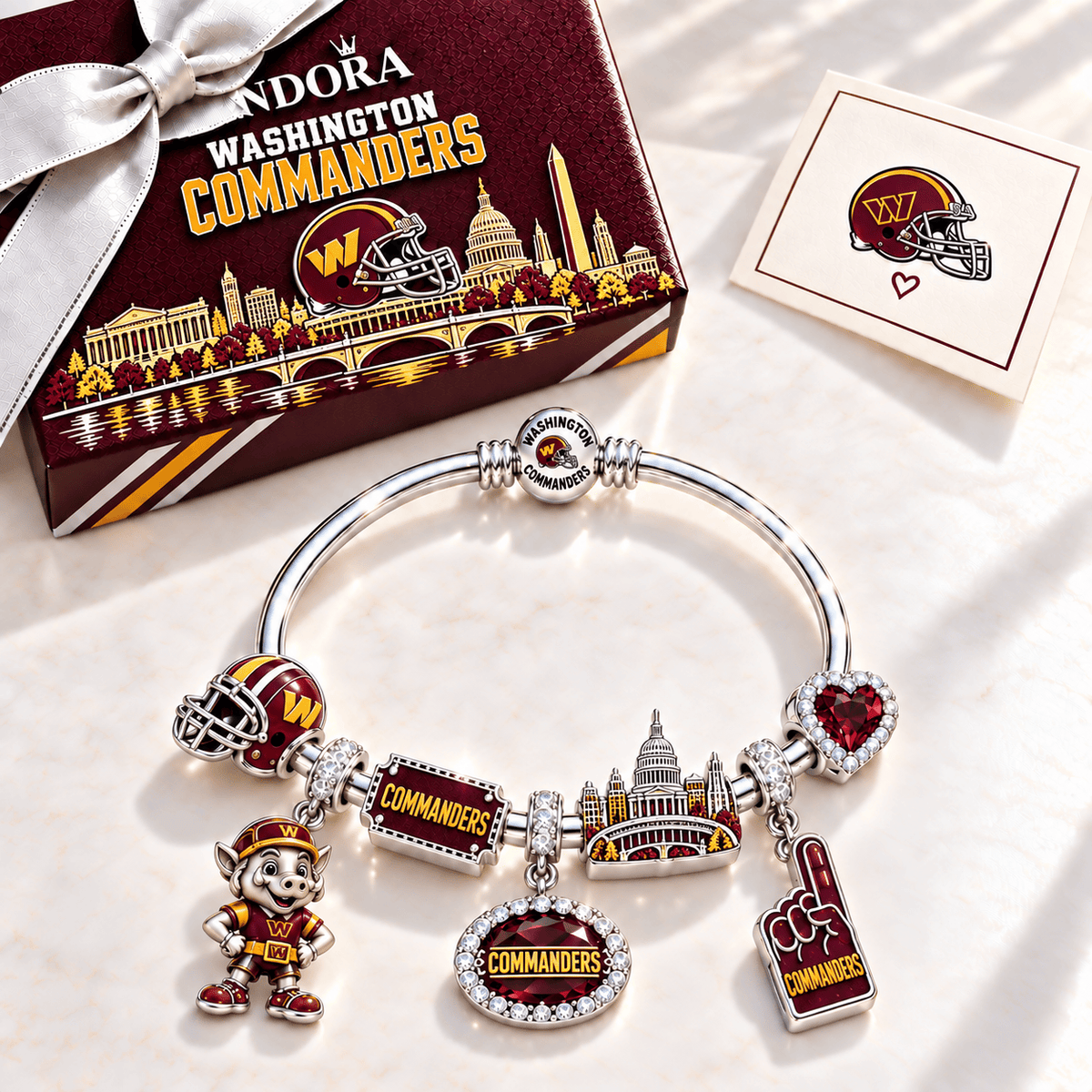 WCD Silver Charm Bracelet Set TMH
