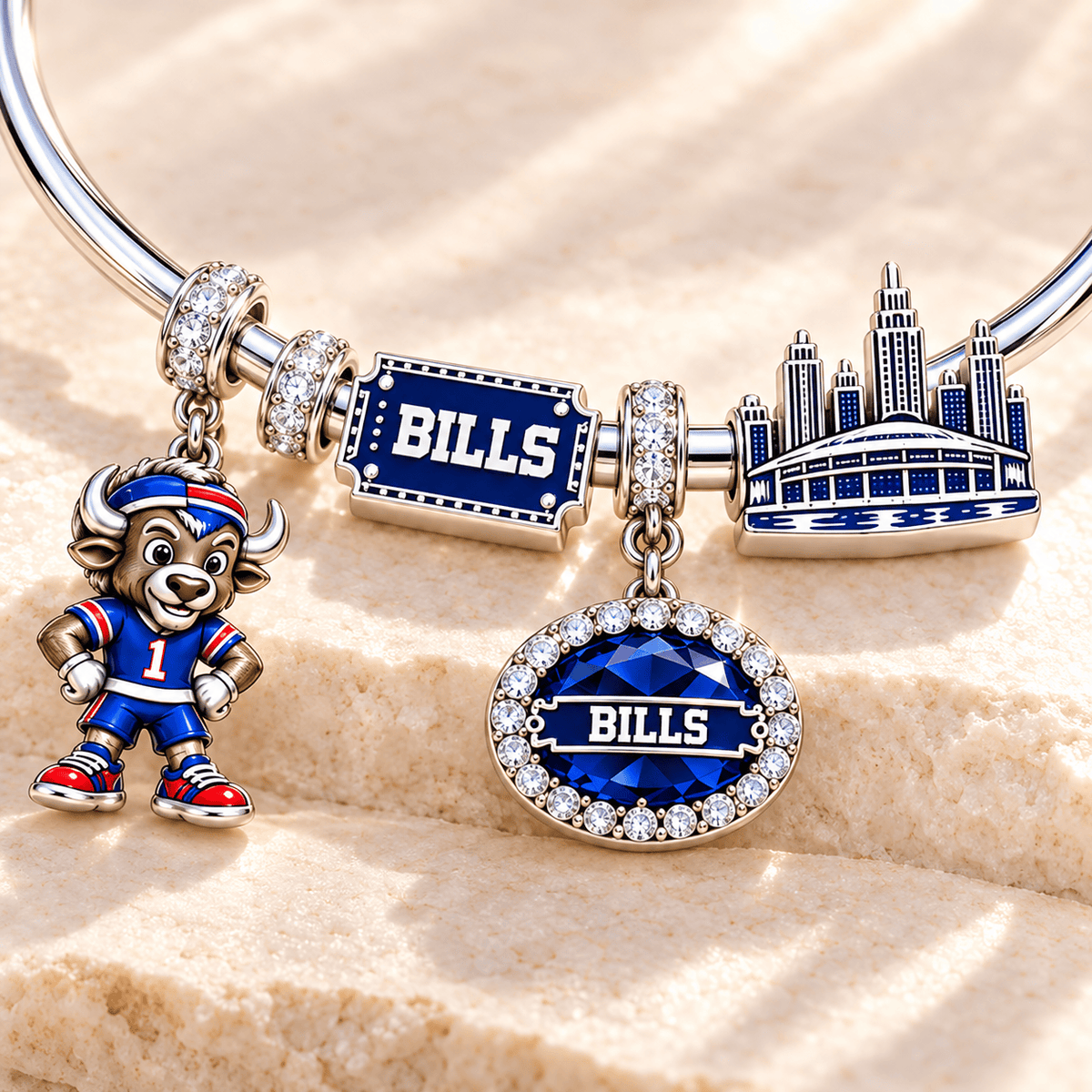 BFBL Silver Charm Bracelet Set TMH