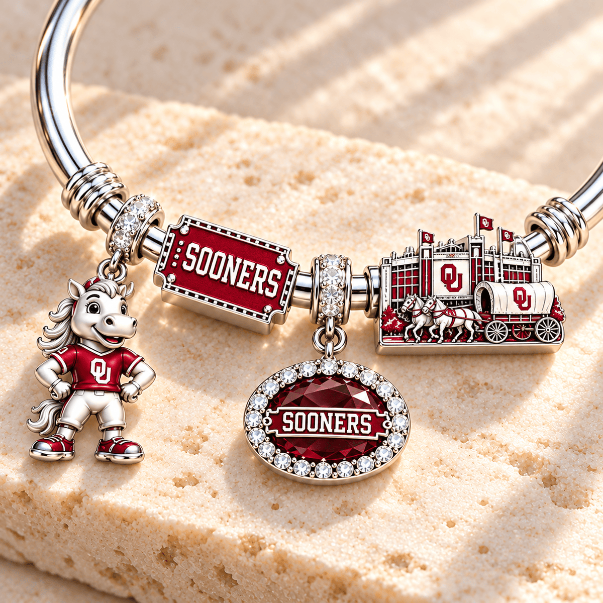 OSN Silver Charm Bracelet Set TMH