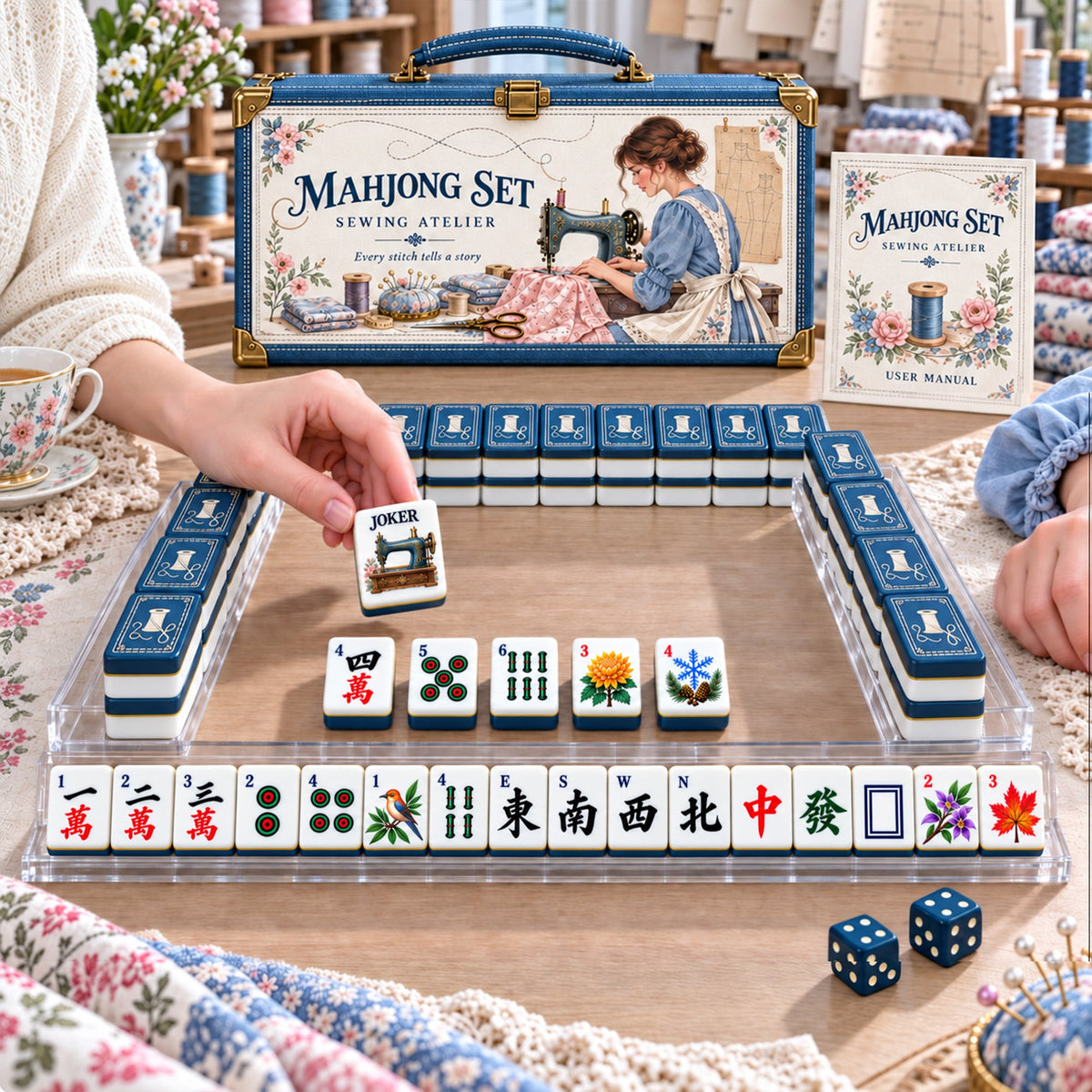 Premium SEW Mahjong Tiles Set PVNA