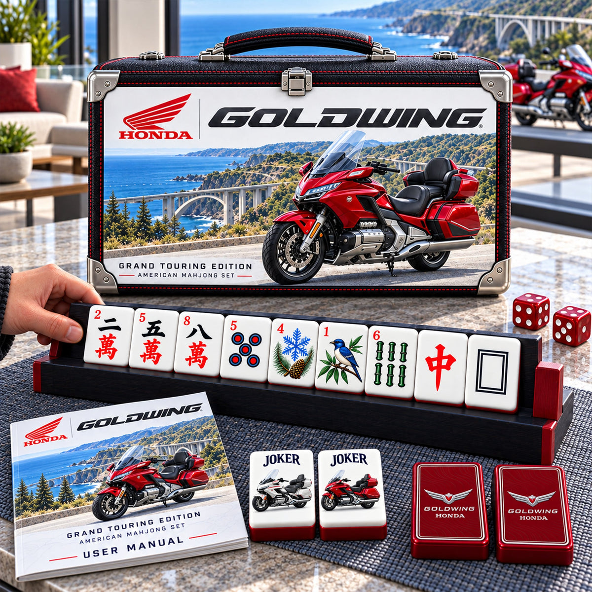 Premium HNDG Mahjong Tiles Set PVNA